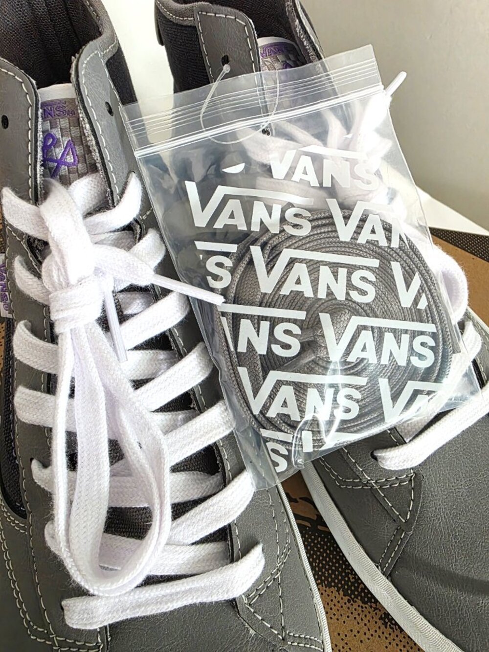 Vans gray & black The Lizzie high top synthetic skateboard sneakers - Picture 2 of 13